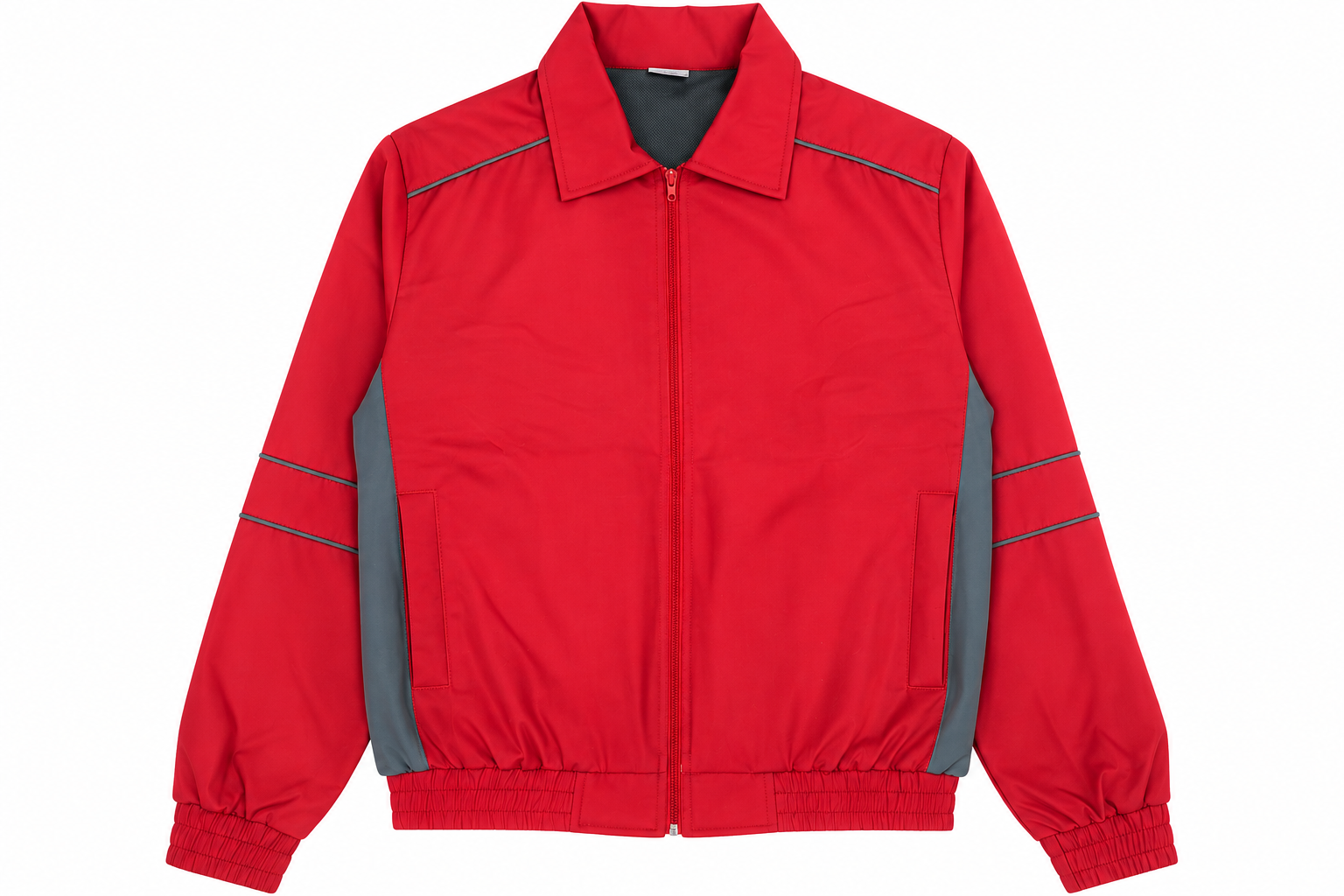 Chamarra Roja con Gris